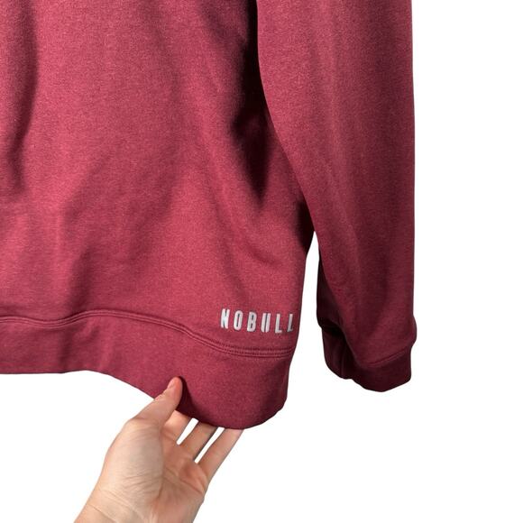 No Bull Maroon Sweatshirt Crewneck Crossfit Gym Workout Athletic Womens Large - Picture 2 of 6